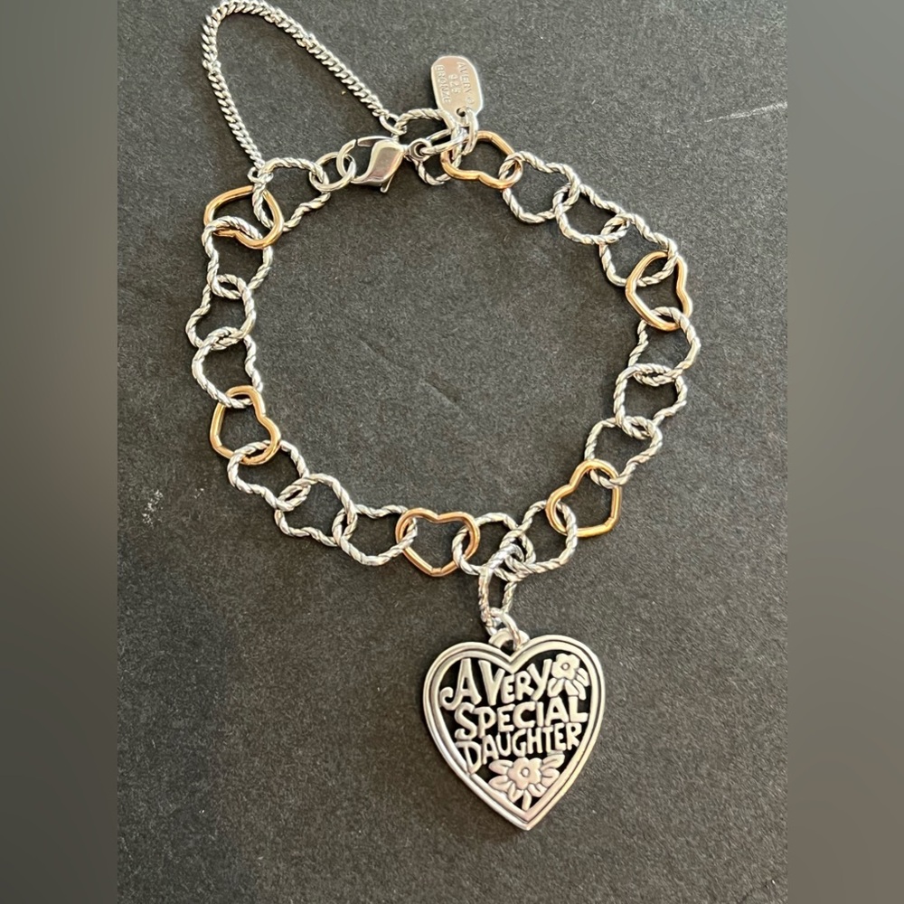 James Avery Silver and Bronze charm Bracelet and “A Very  Special Daughter “